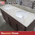 Newstar white color granite stone double vanity tops
